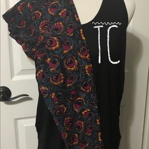 Brand new LuLaRoe Peacock leggings TC